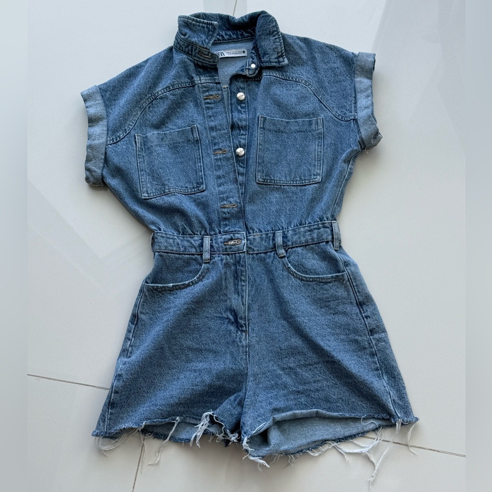 Zara denim romper